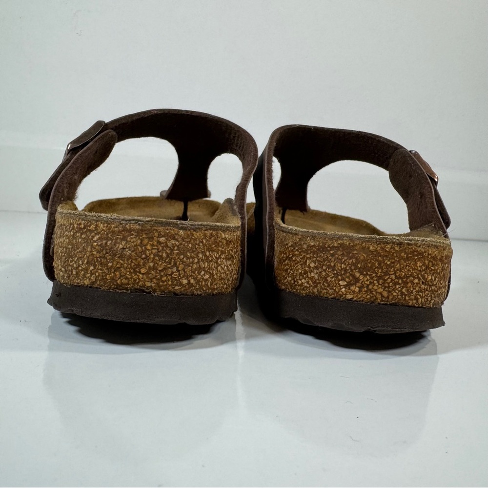 Birkenstock Women’s Gizeh Sandals Brown Vegan‎ Leather Size 38 - Picture 12 of 12